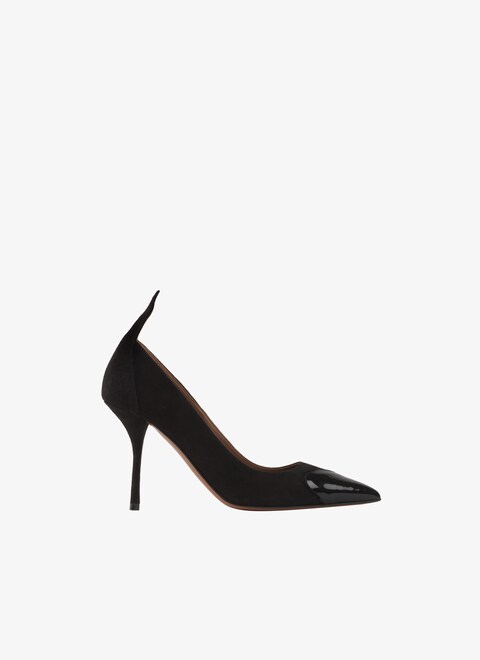 Escarpins Cœur en cuir suédé et verni - maison-alaia.com