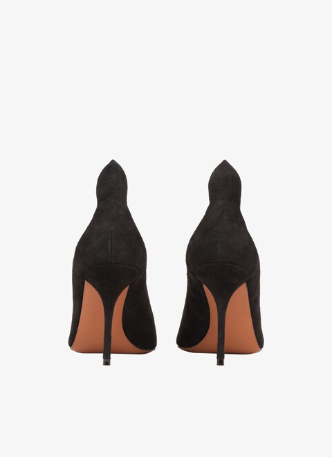 Escarpins Cœur en cuir suédé et verni - maison-alaia.com
