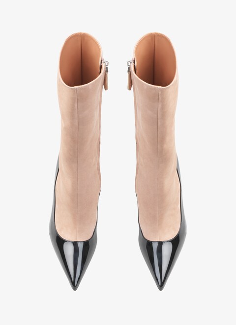 Bottines en cuir suédé et verni - maison-alaia.com