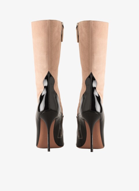 Bottines en cuir suédé et verni - maison-alaia.com