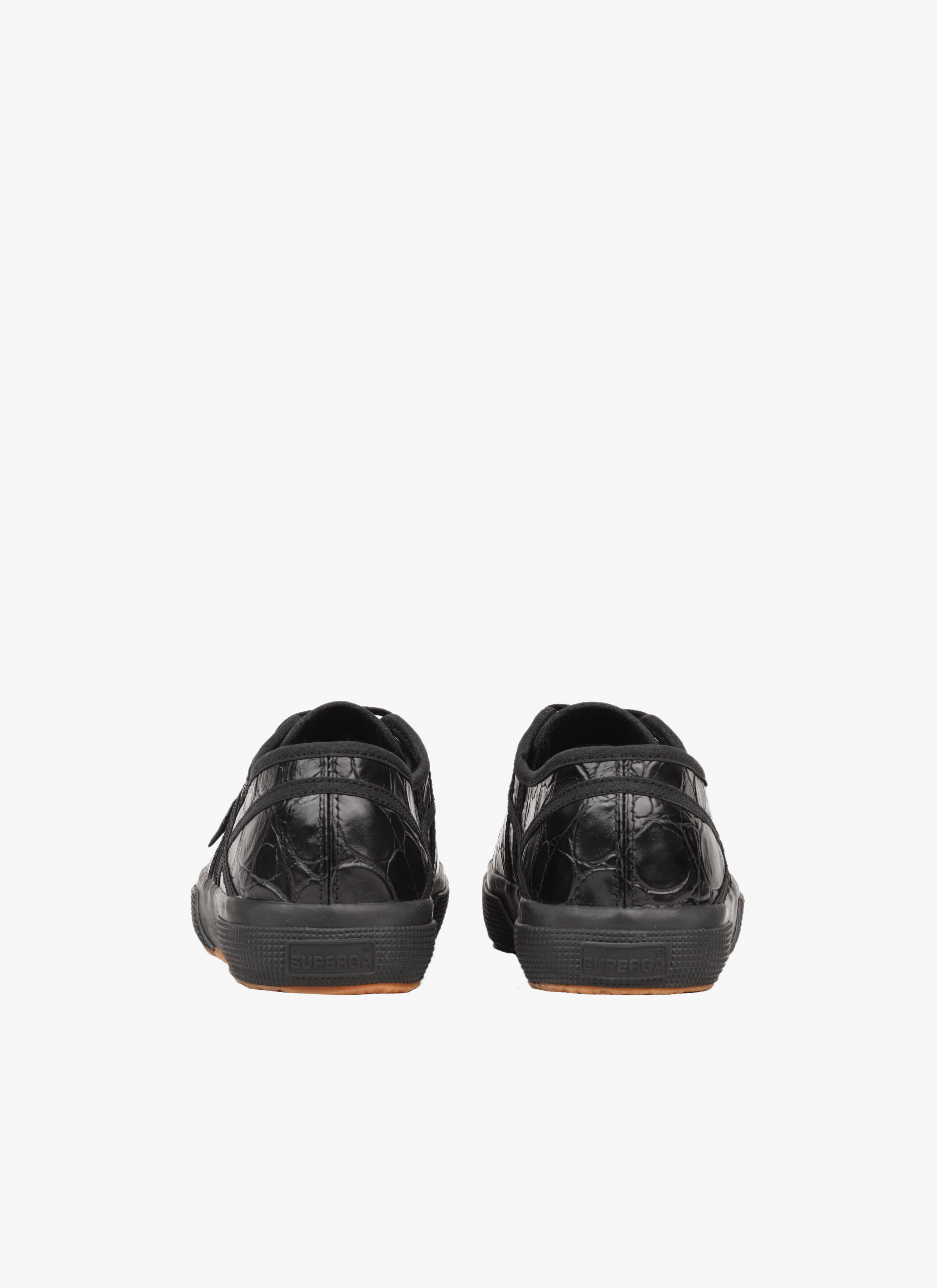 ALAÏA BLACK SUPERGA SNEAKERS IN CALFSKIN