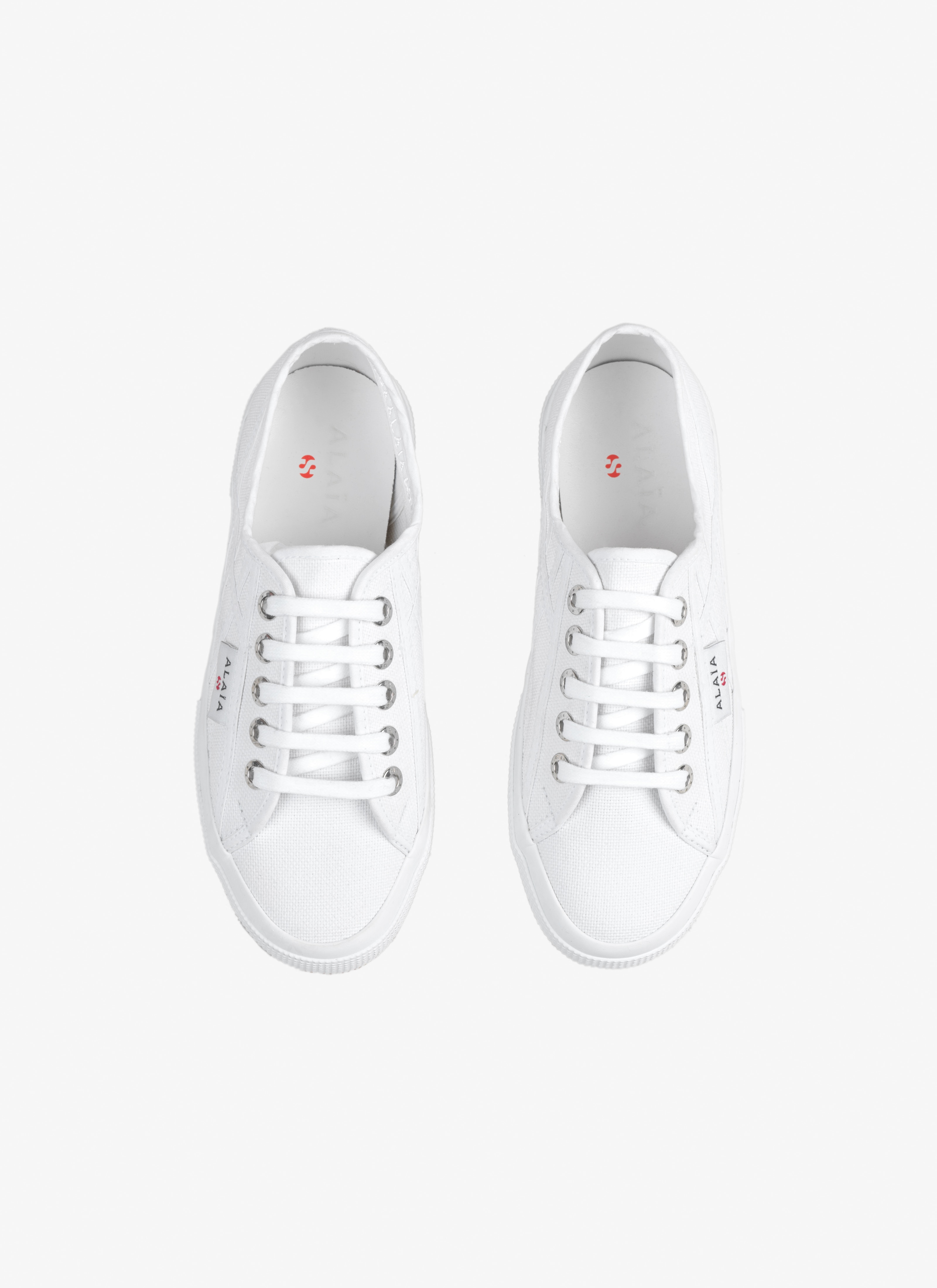 ALAÏA OFF-WHITE SUPERGA SNEAKERS IN COTTON