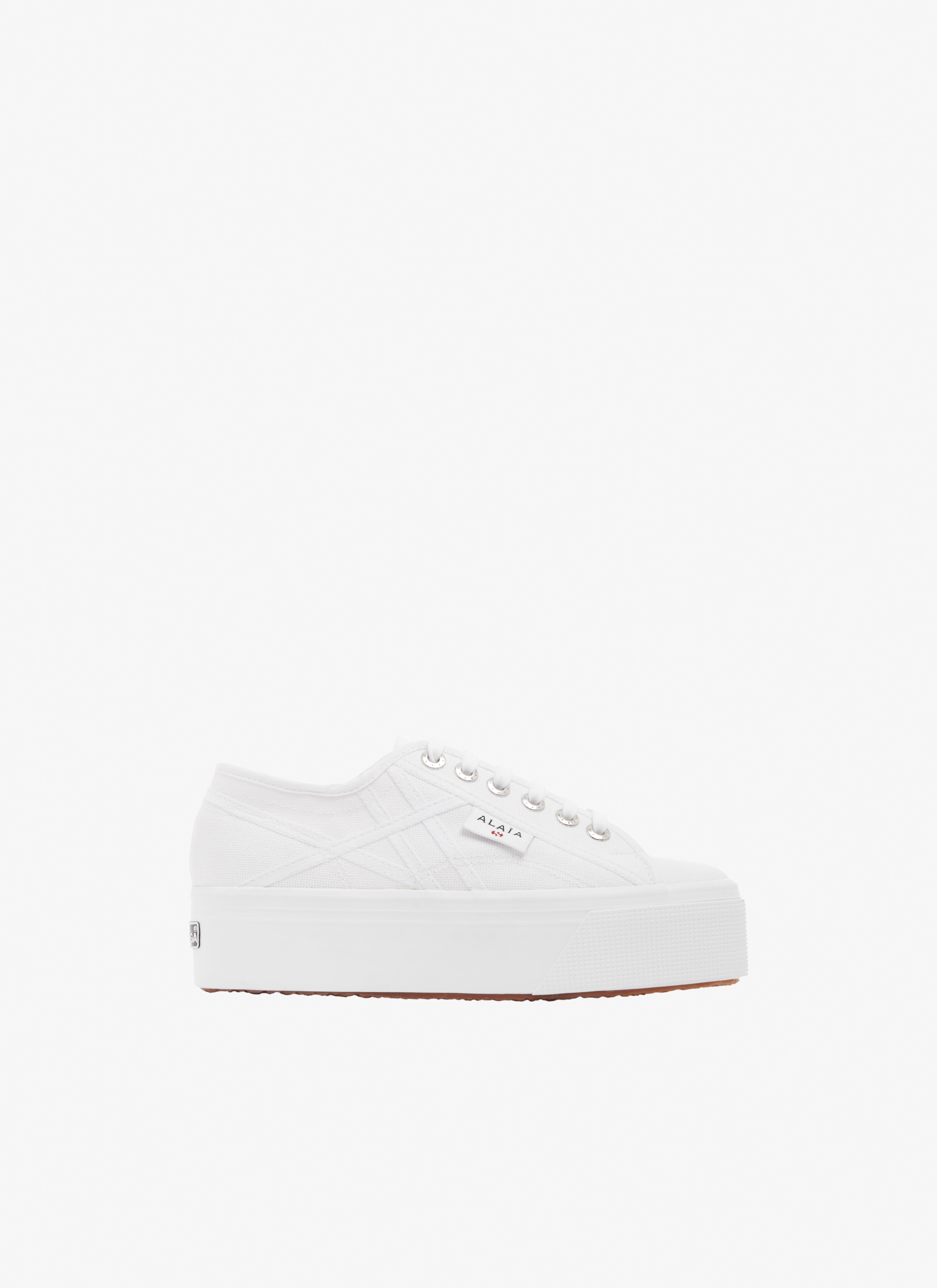 ALAÏA Off White Superga Platform Sneakers Cotton