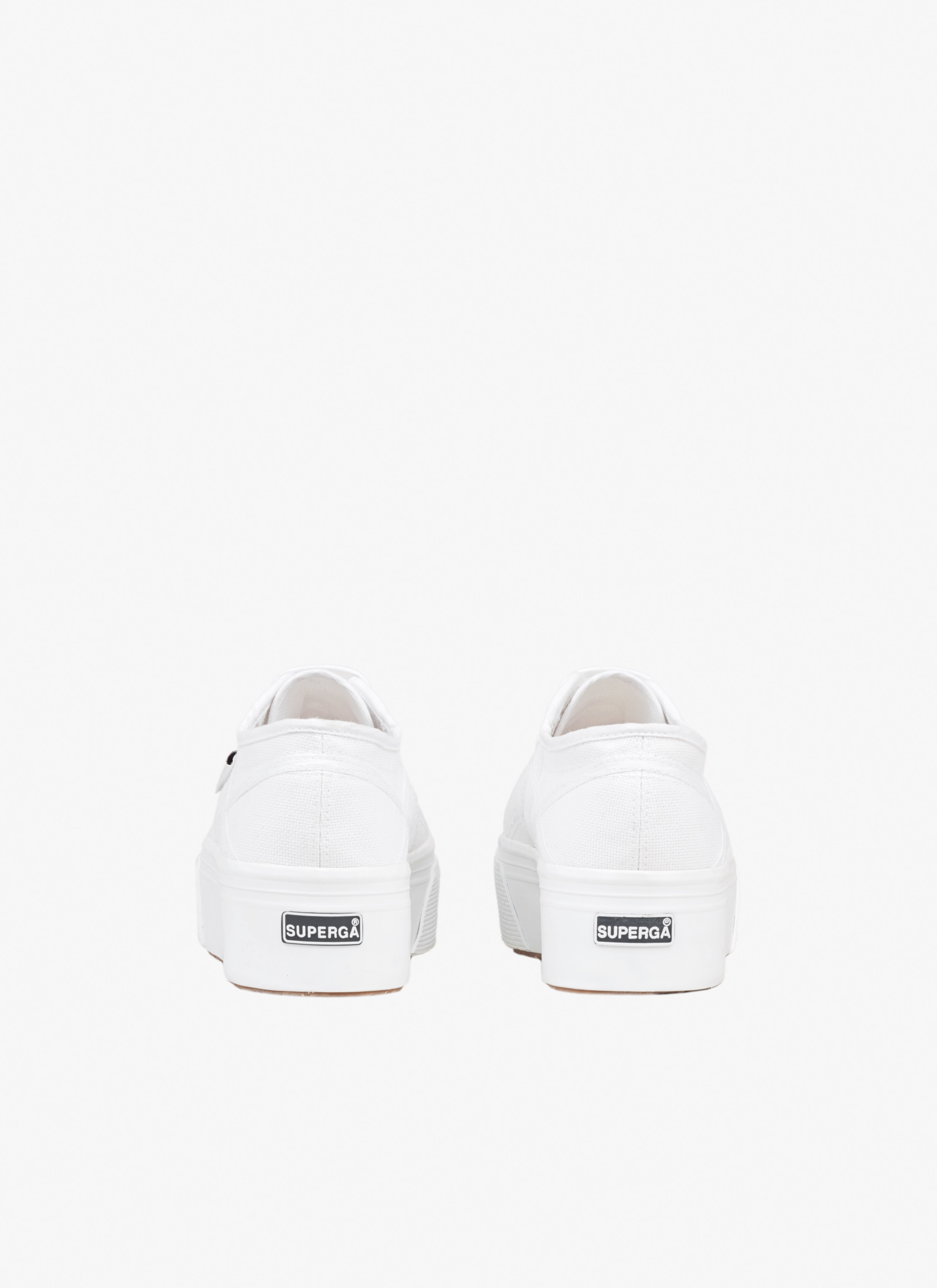 ALAÏA OFF-WHITE SUPERGA PLATFORM SNEAKERS IN COTTON