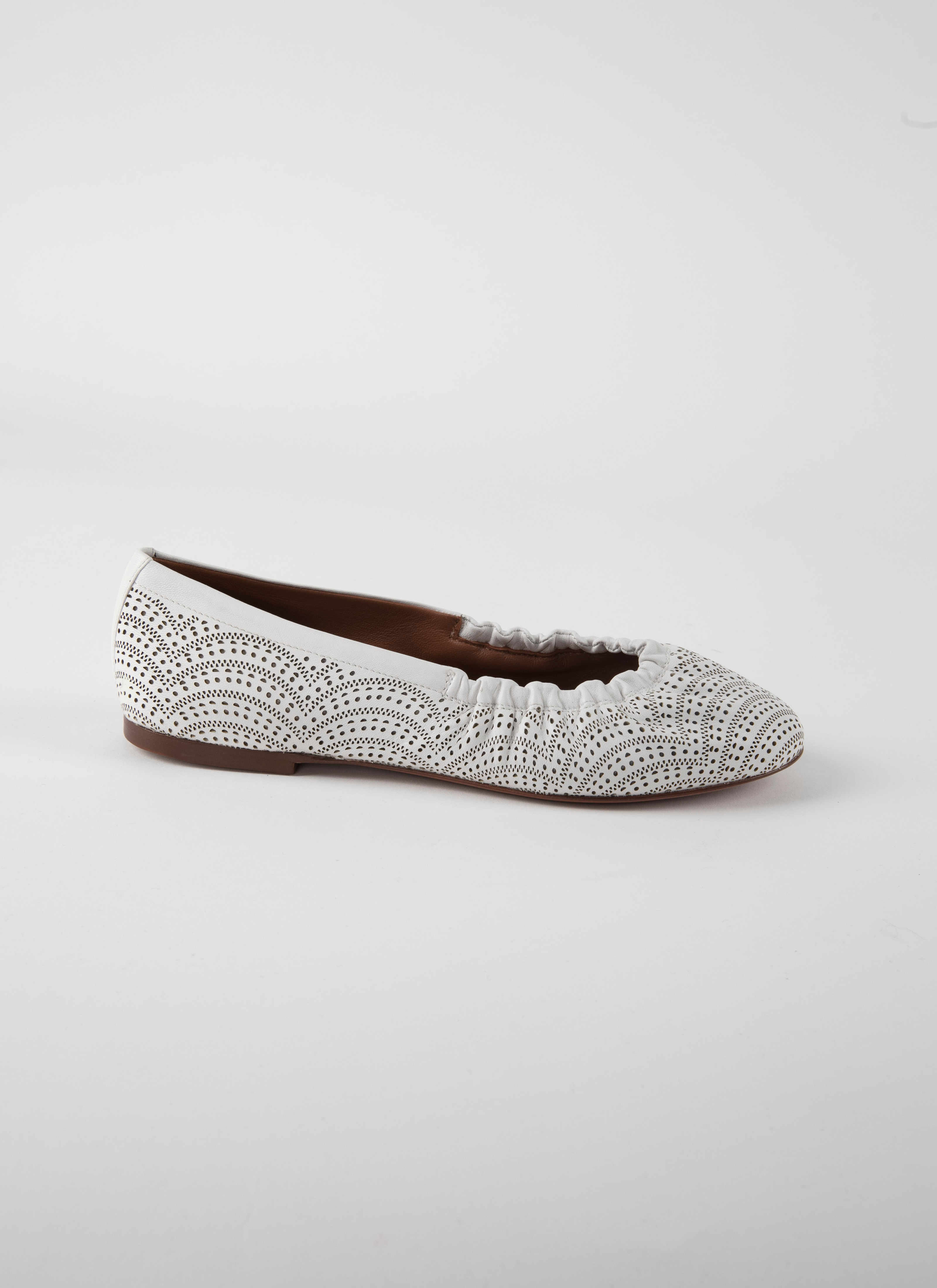 ALAÏA ECRU BALLERINAS