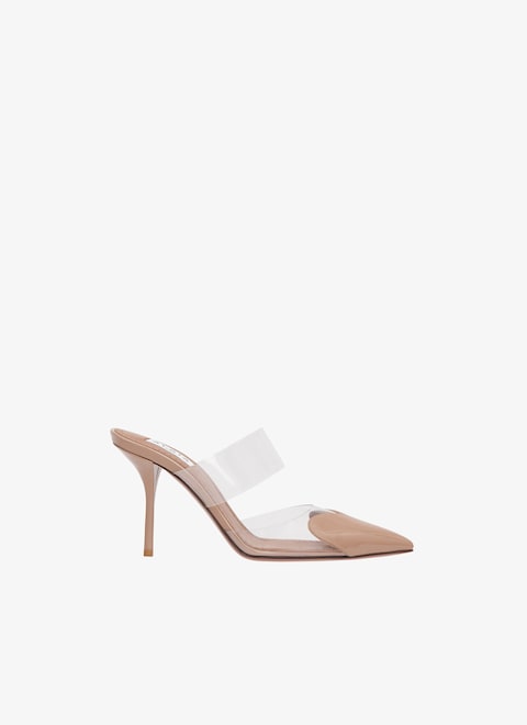 Heart mules in patent calfskin - maison-alaia.com