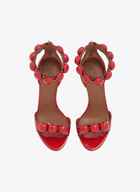 Bombe sandals in patent calfskin - maison-alaia.com