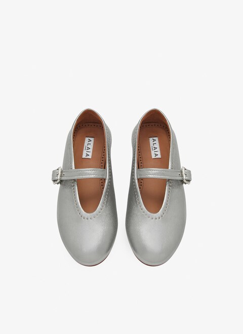 metallic lambskin ballet flats - maison-alaia.com