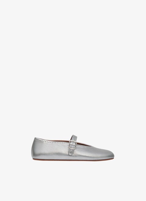 metallic lambskin ballet flats - maison-alaia.com