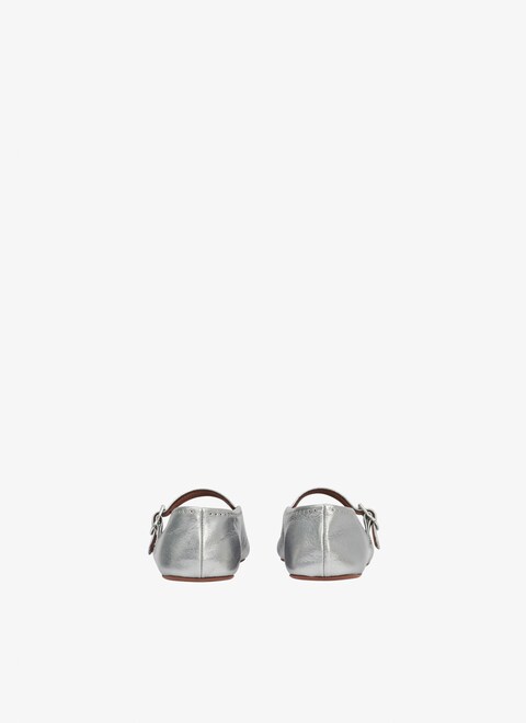 metallic lambskin ballet flats - maison-alaia.com