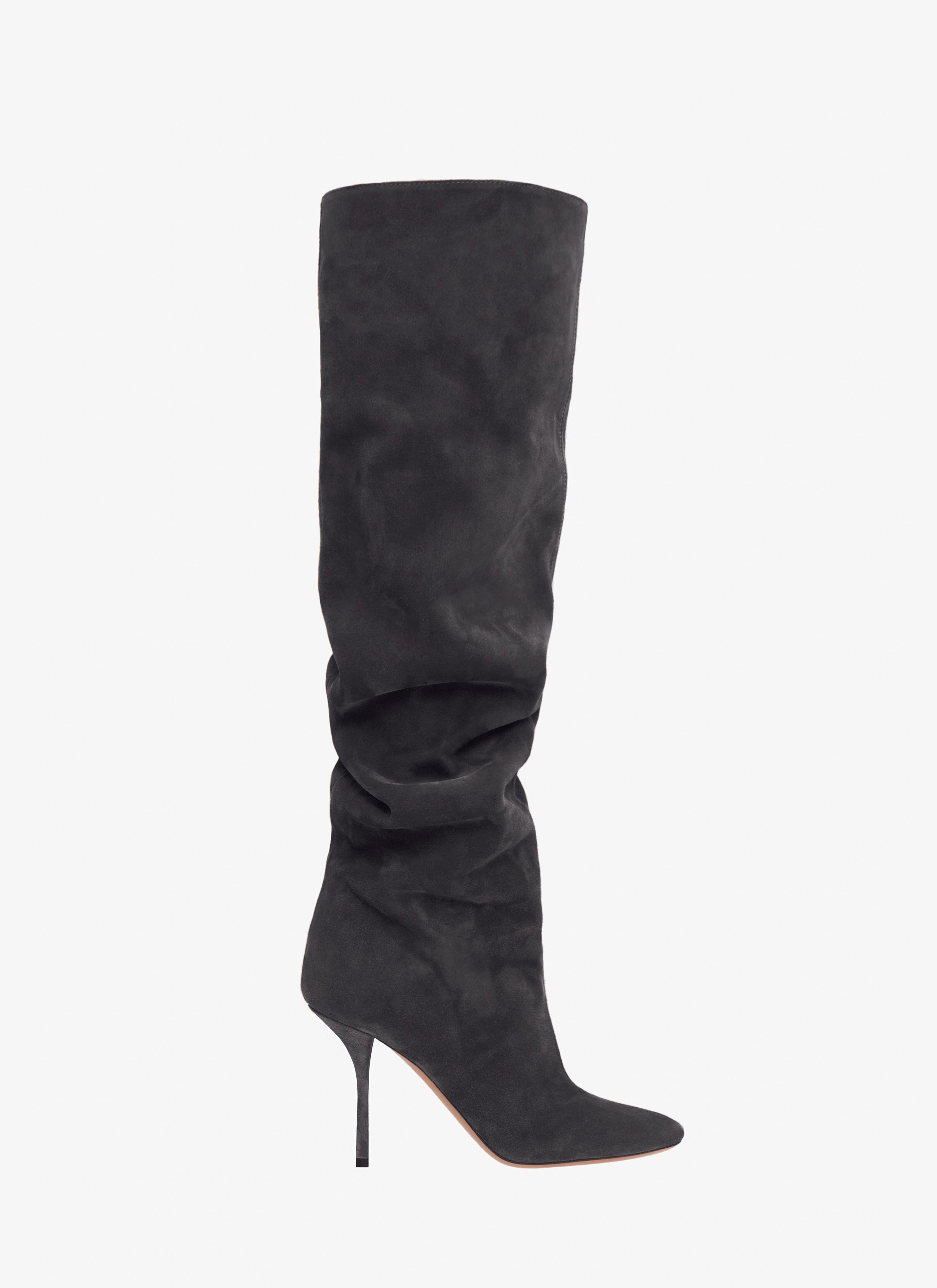 Fluide boots in suede calfskin - maison-alaia.com