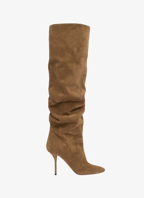 Fluide boots in suede calfskin - maison-alaia.com