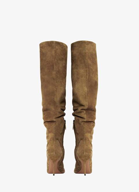 Fluide boots in suede calfskin - maison-alaia.com