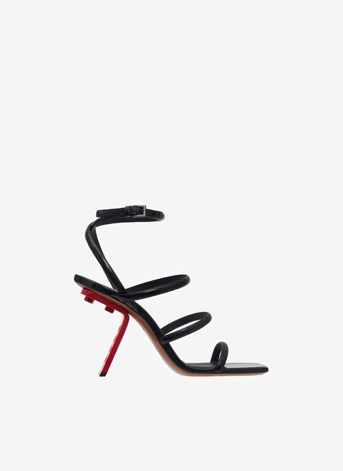 Perforated sandals in patent calfskin - maison-alaia.com