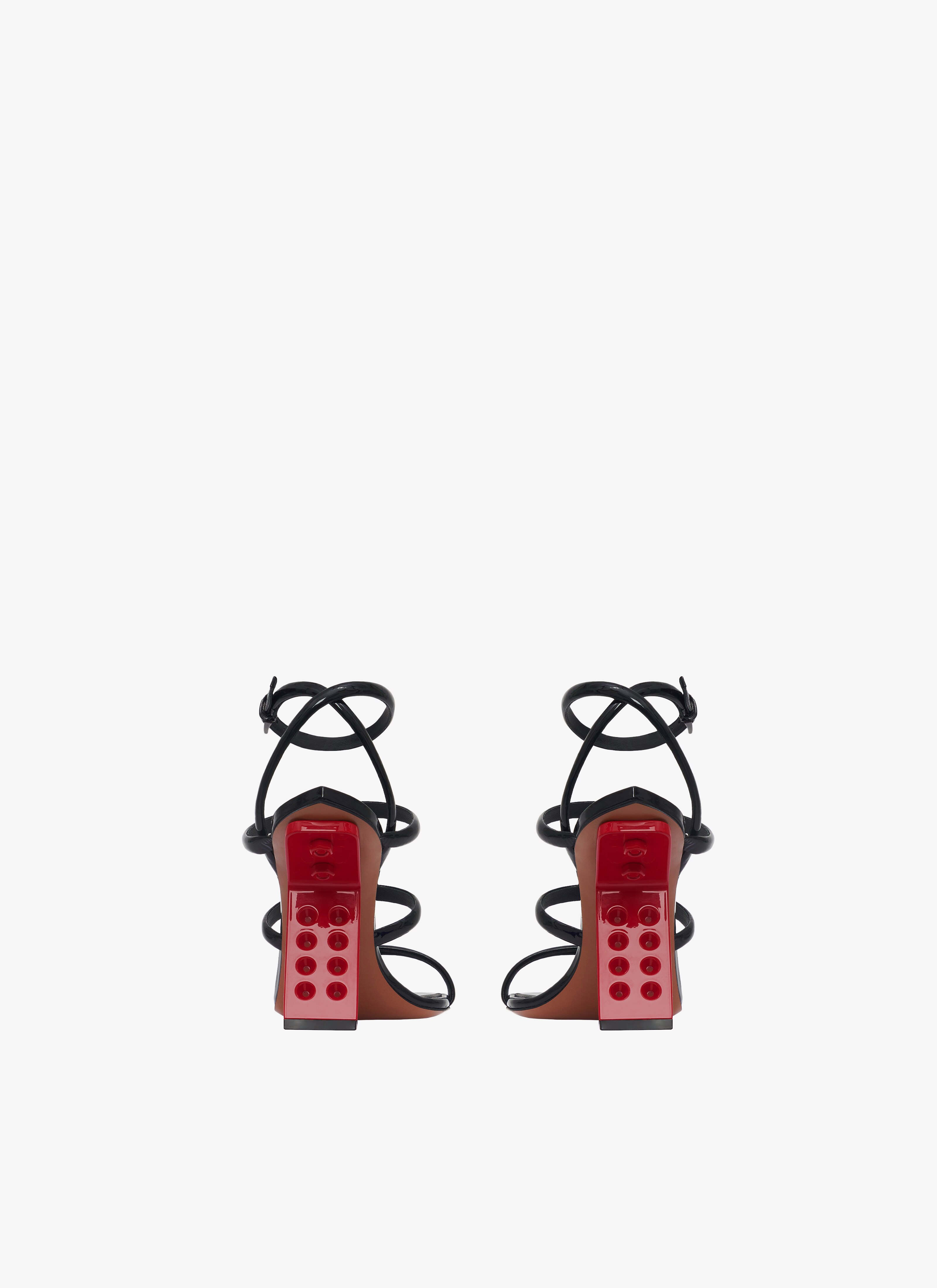 Perforated sandals in patent calfskin - maison-alaia.com
