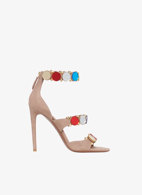 Bombe sandals in suede goatskin - maison-alaia.com