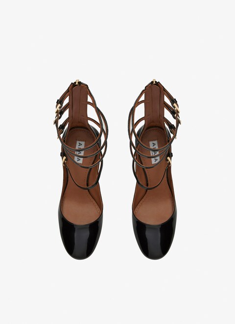 Cabaret pumps in patent calfskin - maison-alaia.com