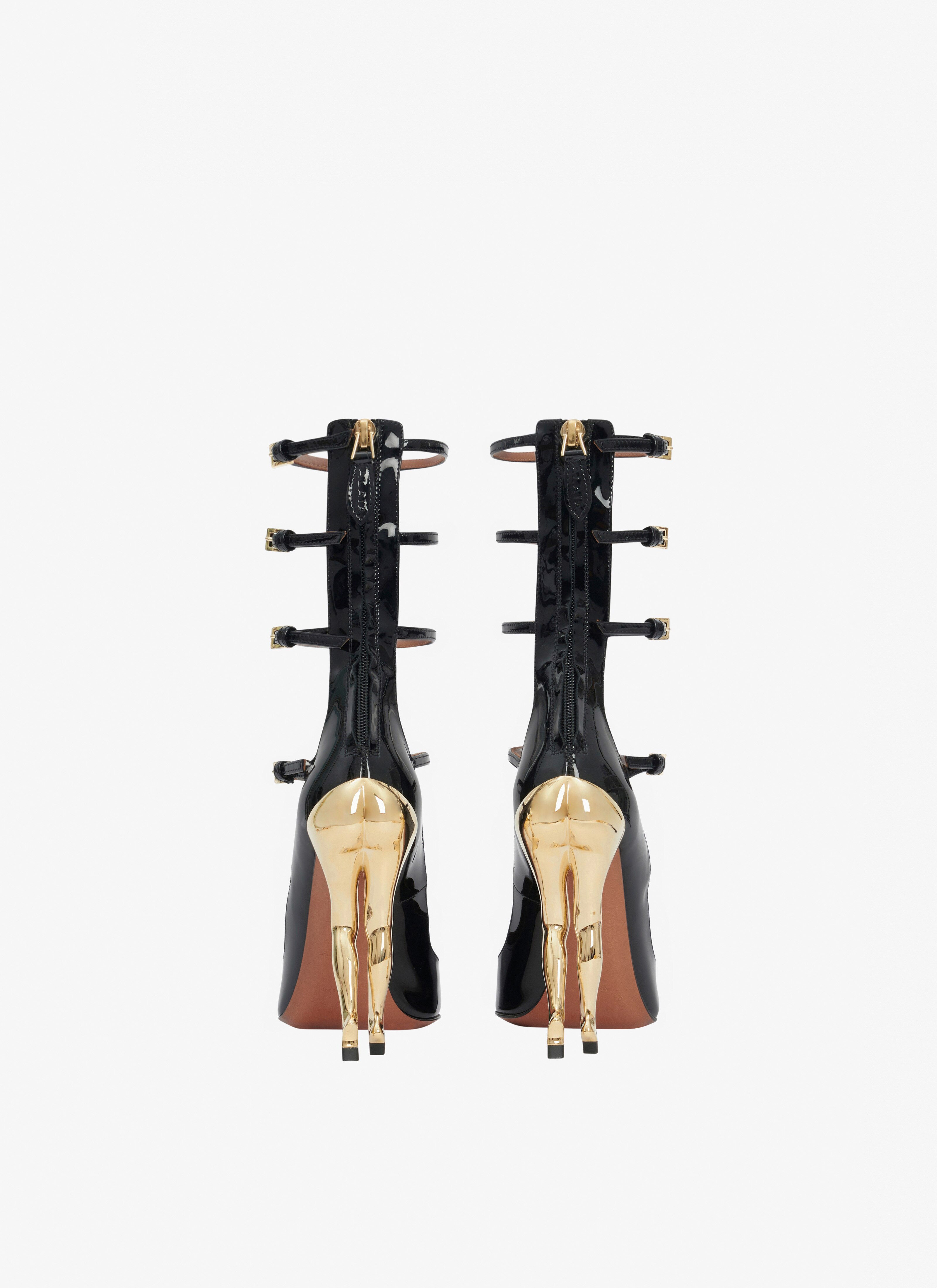 Cabaret pumps in patent calfskin - maison-alaia.com