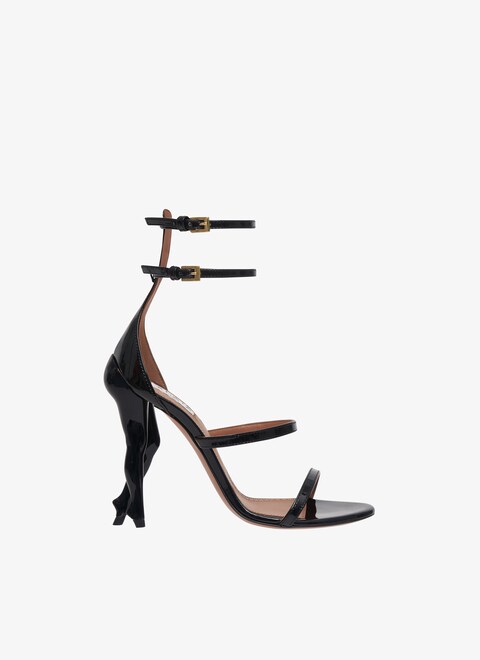 Cabaret sandals in patent calfskin - maison-alaia.com