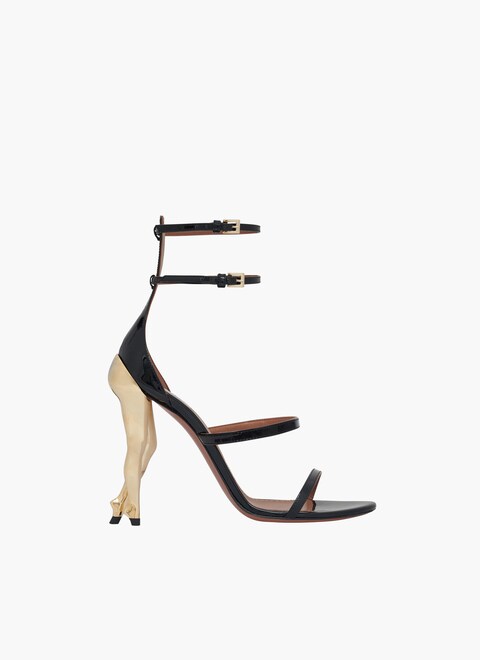 Cabaret sandals in patent calfskin - maison-alaia.com