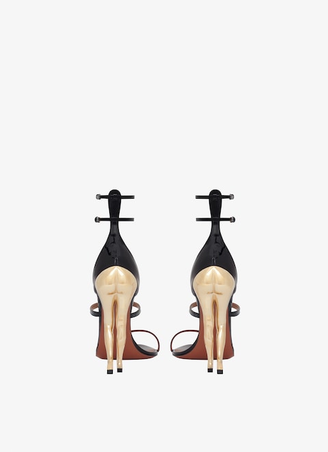 Cabaret sandals in patent calfskin - maison-alaia.com