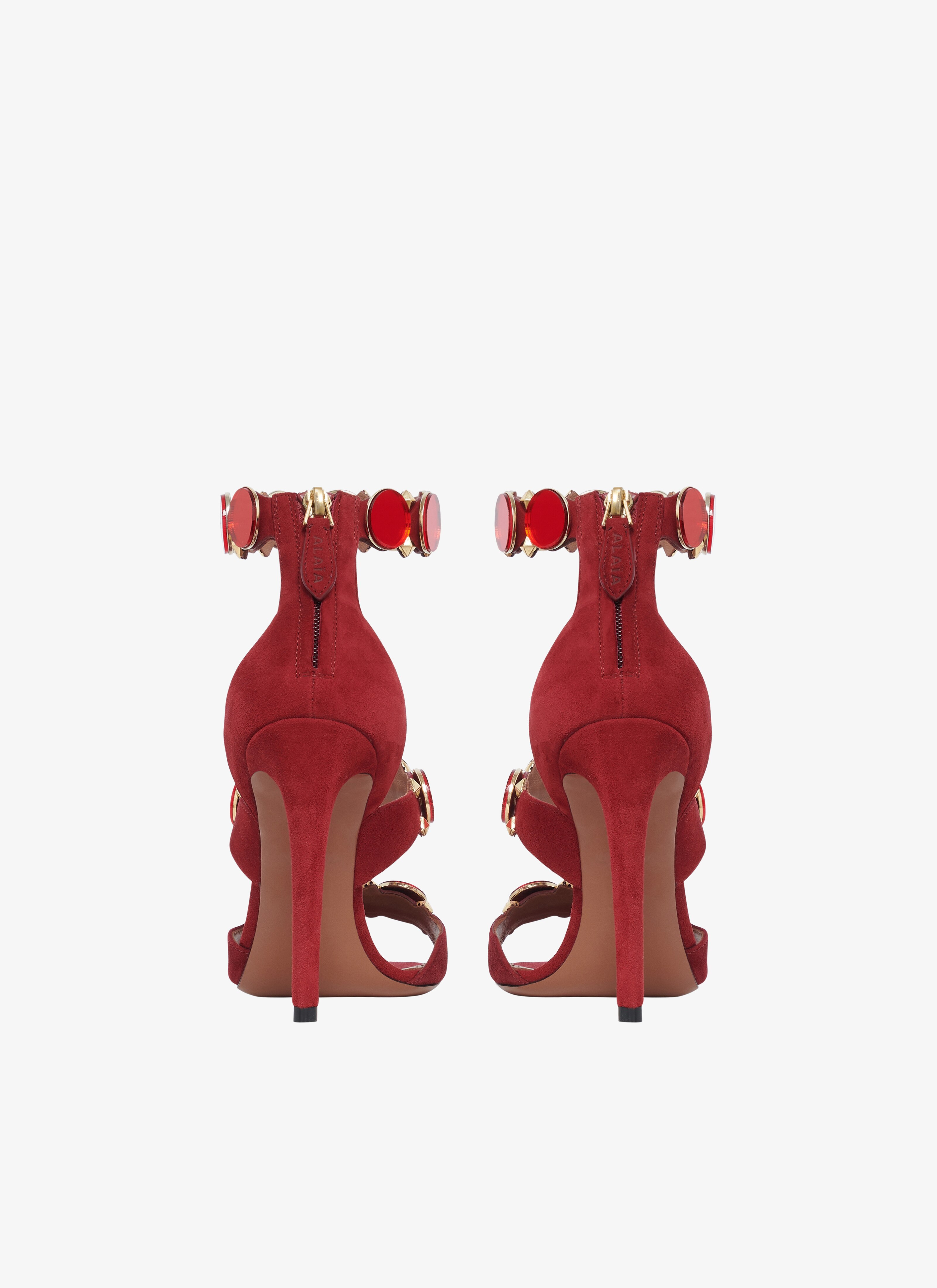 Bombe sandals in suede goatskin - maison-alaia.com
