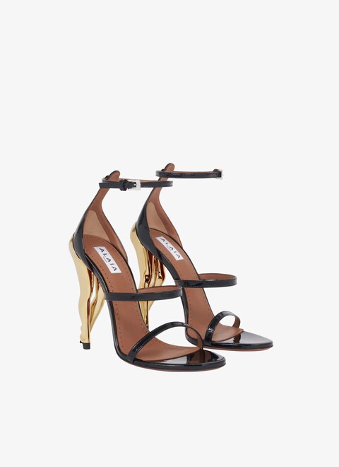 CABARET SANDALS IN PATENT CALFSKIN - maison-alaia.com