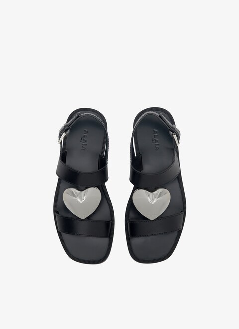 FLAT SANDALS Le cœur IN LAMBSKIN - maison-alaia.com