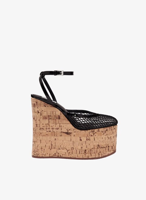 WEDGE SANDALS IN Fishnet - maison-alaia.com