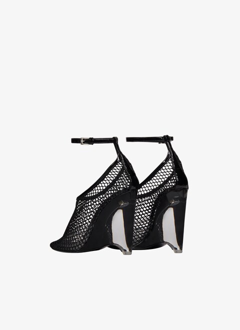LA CAGE WEDGE PUMPS in fishnet - maison-alaia.com