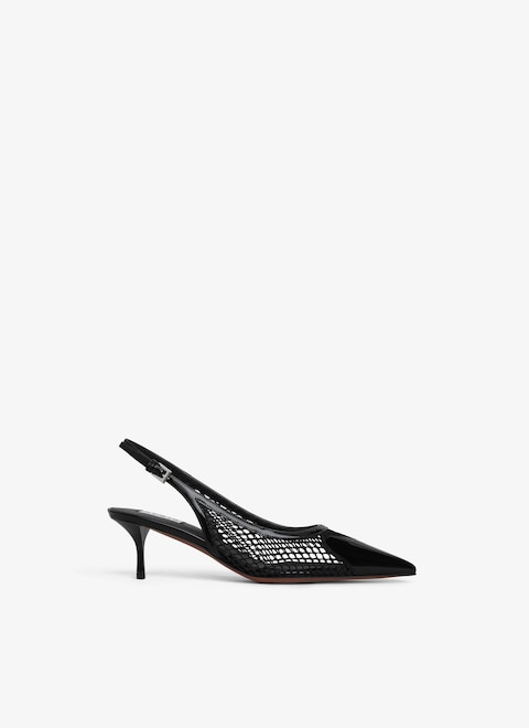 Heart SLINGBACKS IN fishnet - maison-alaia.com
