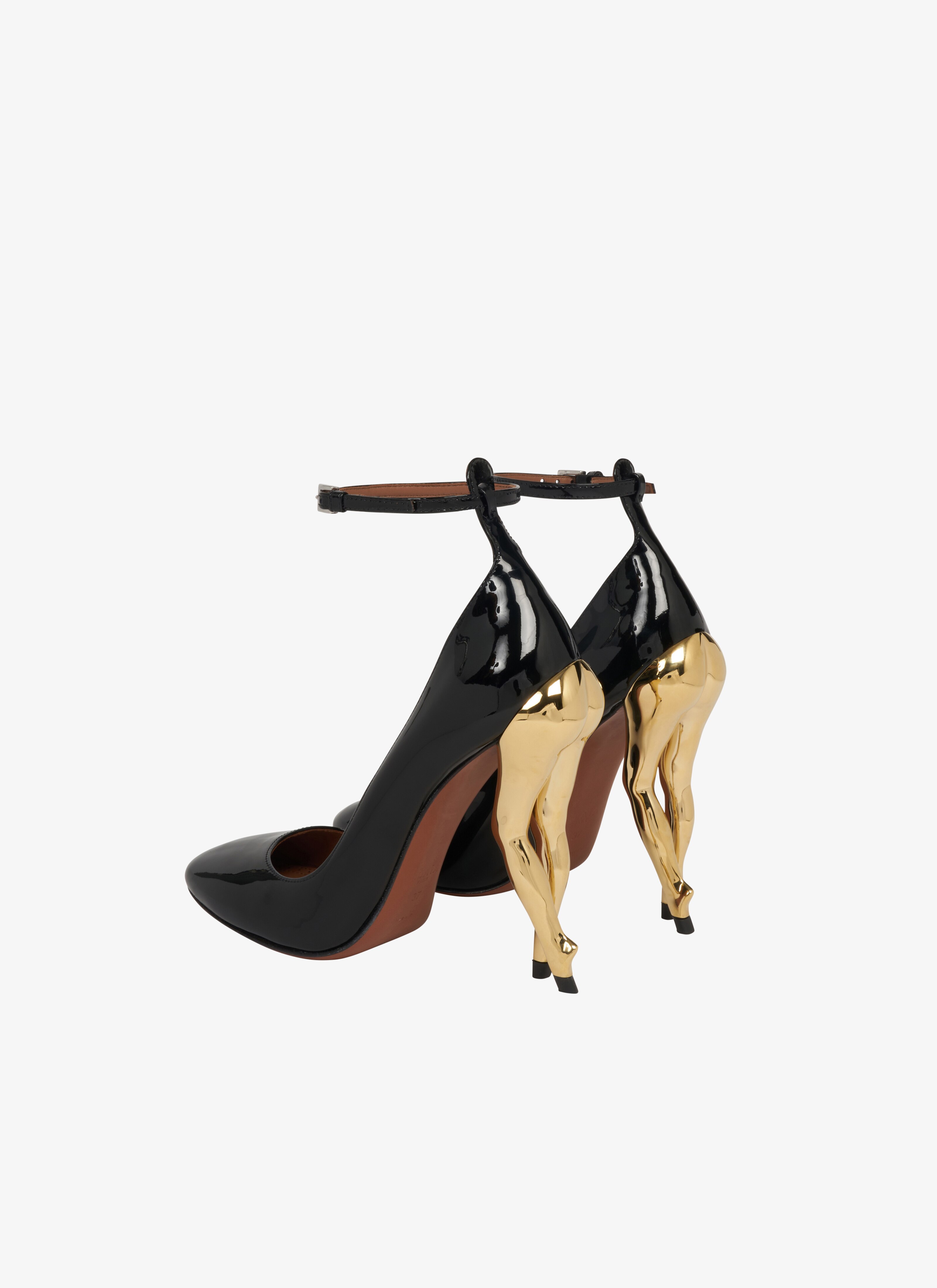 ALAÏA GOLD PUMPS CABARET AUS LACK-KALBSLEDER