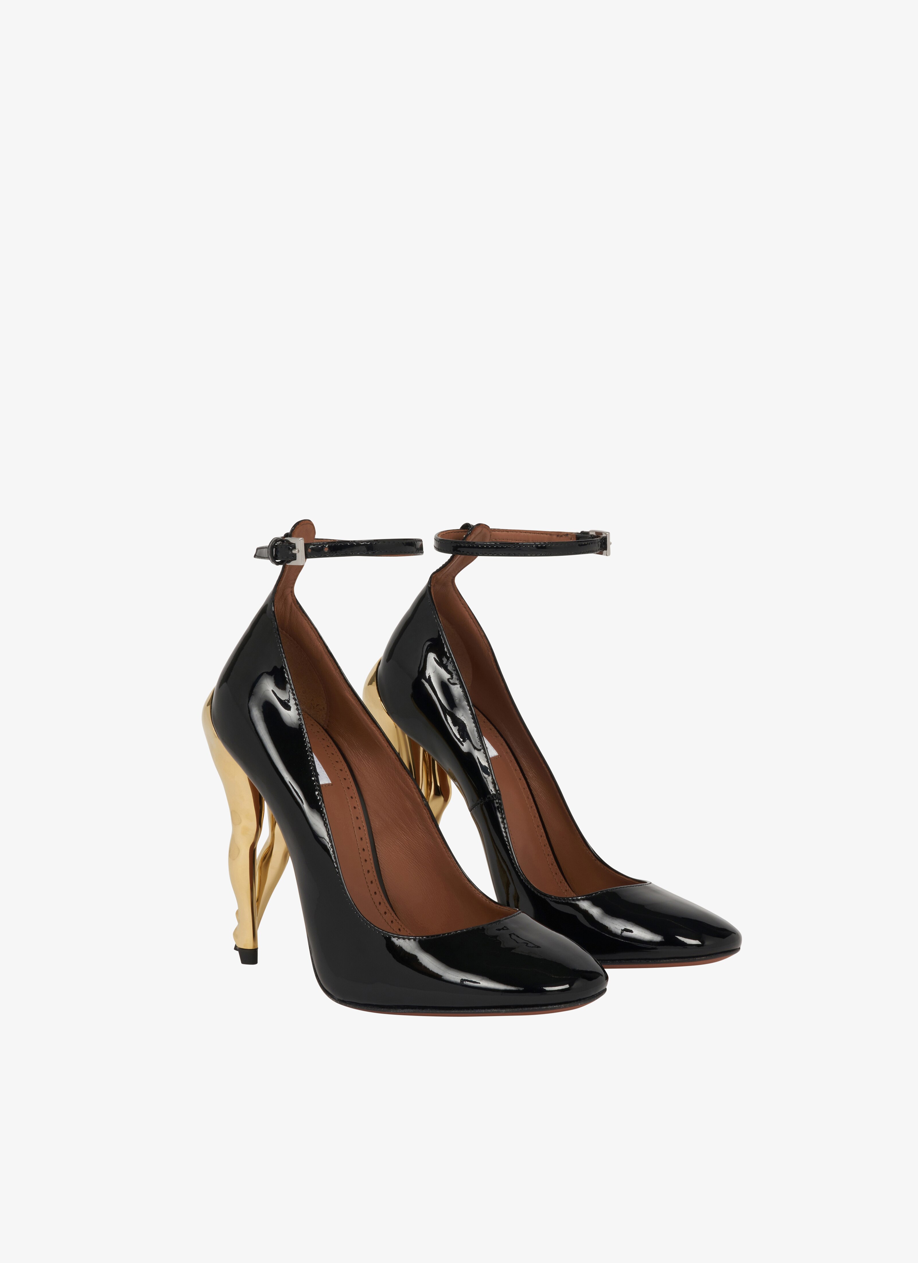 ALAÏA GOLD PUMPS CABARET AUS LACK-KALBSLEDER