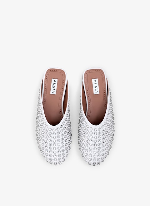 STRASS LAMBSKIN MULES  - maison-alaia.com
