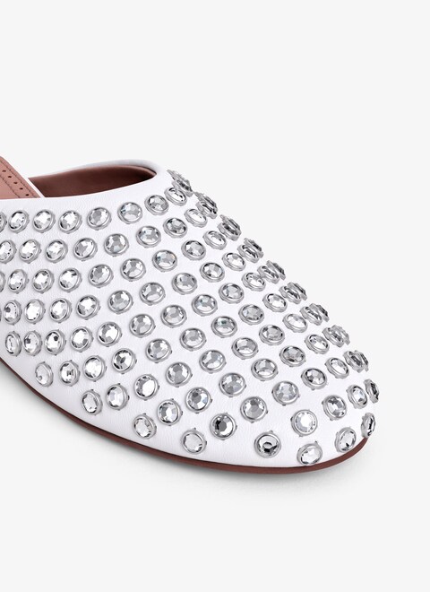 STRASS LAMBSKIN MULES  - maison-alaia.com