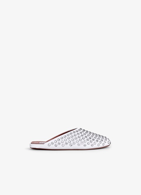 STRASS LAMBSKIN MULES  - maison-alaia.com