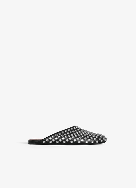 STRASS LAMBSKIN MULES  - maison-alaia.com