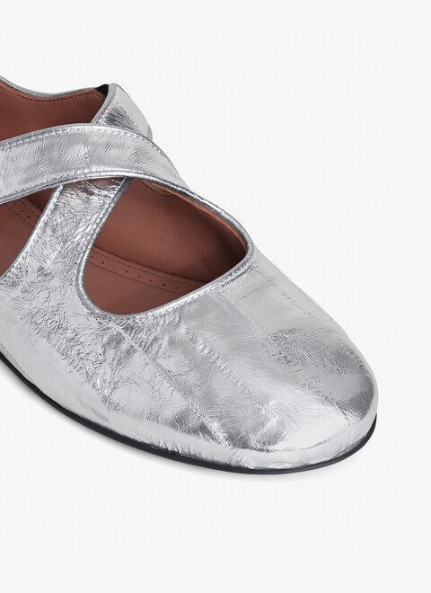 CRISS CROSS BALLET FLATS IN EELSKIN - maison-alaia.com
