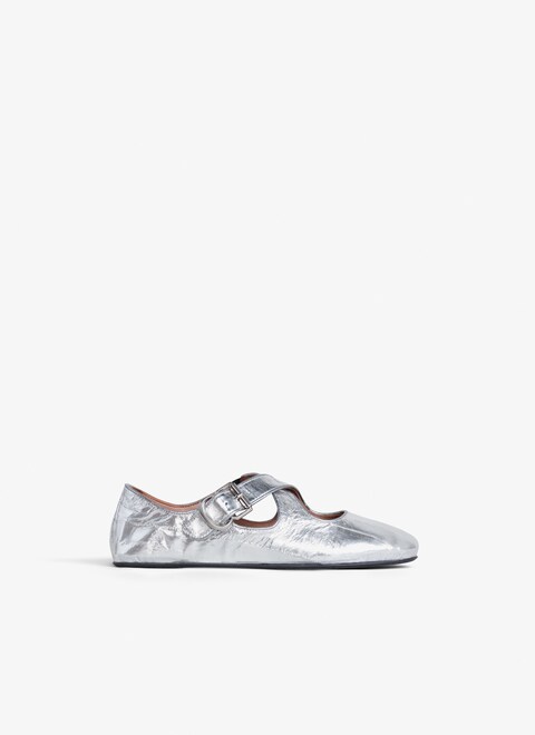 CRISS CROSS BALLET FLATS IN EELSKIN - maison-alaia.com