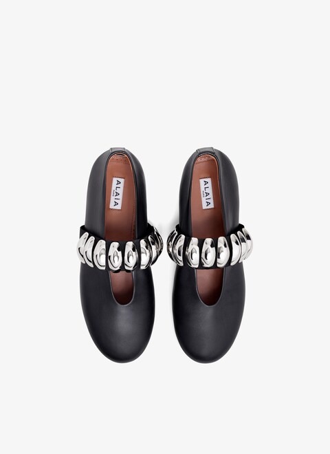 BALLET FLATS TRIBALE IN CALFSKIN - maison-alaia.com