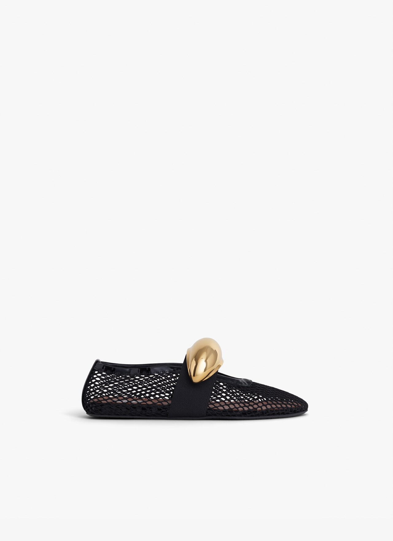 ALAÏA BALLET FLATS JEWEL IN FISHNET | ALAÏA UK