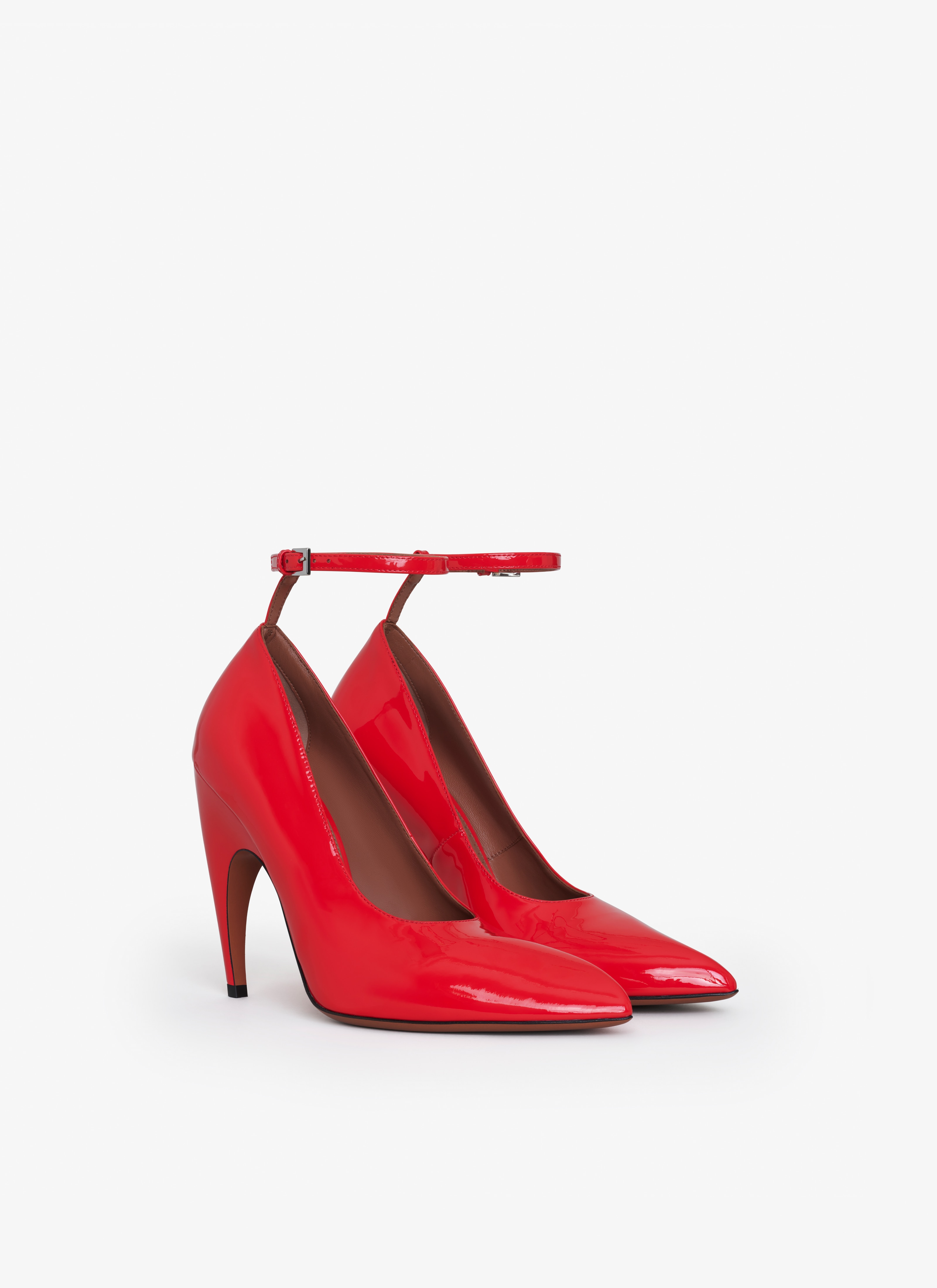 ALAÏA DÉCOLLETÉ SHARK IN PELLE DI VITELLO ROSSO