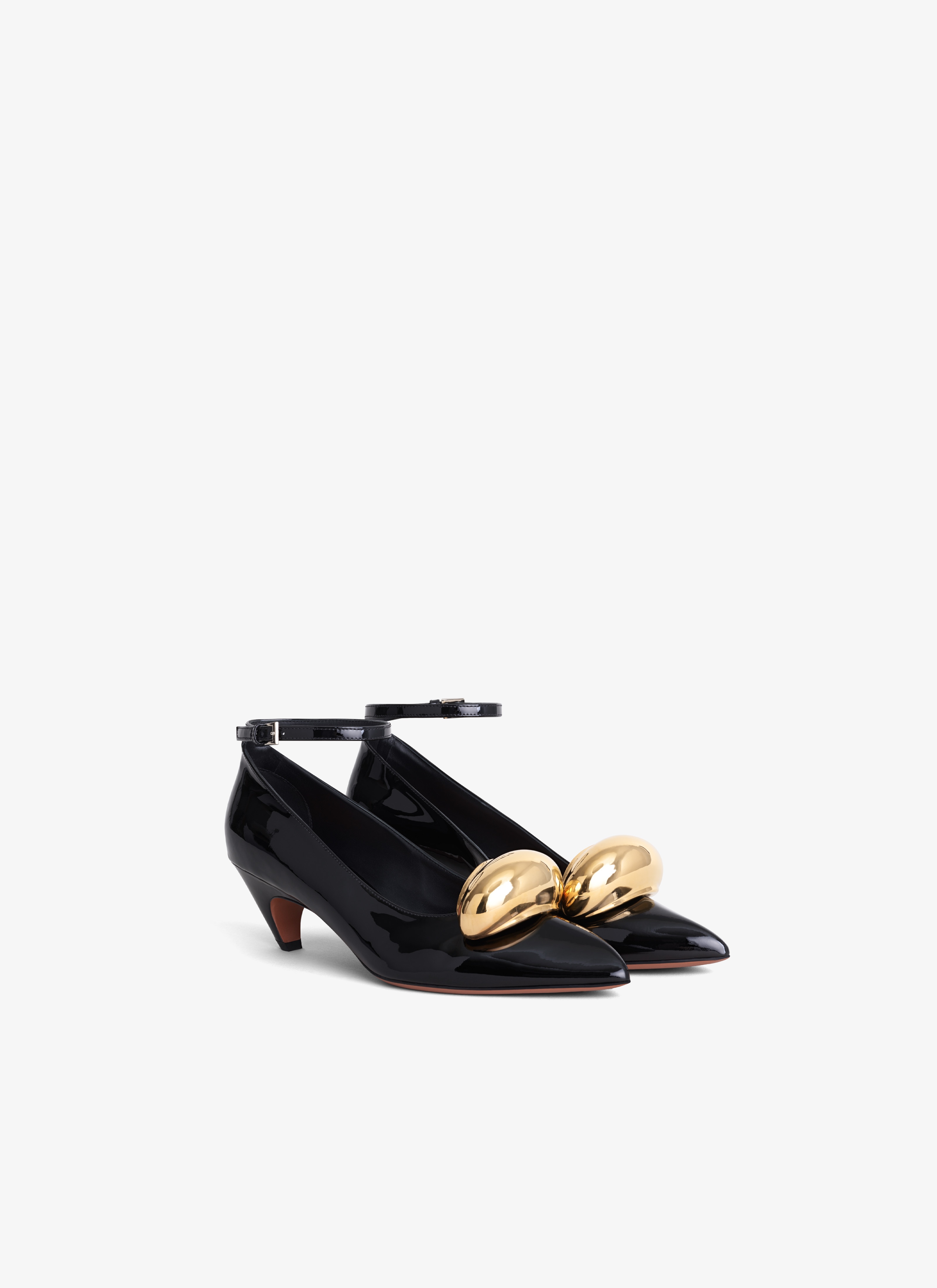 ALAÏA BLACK SHARK JEWEL PUMPS IN CALFSKIN