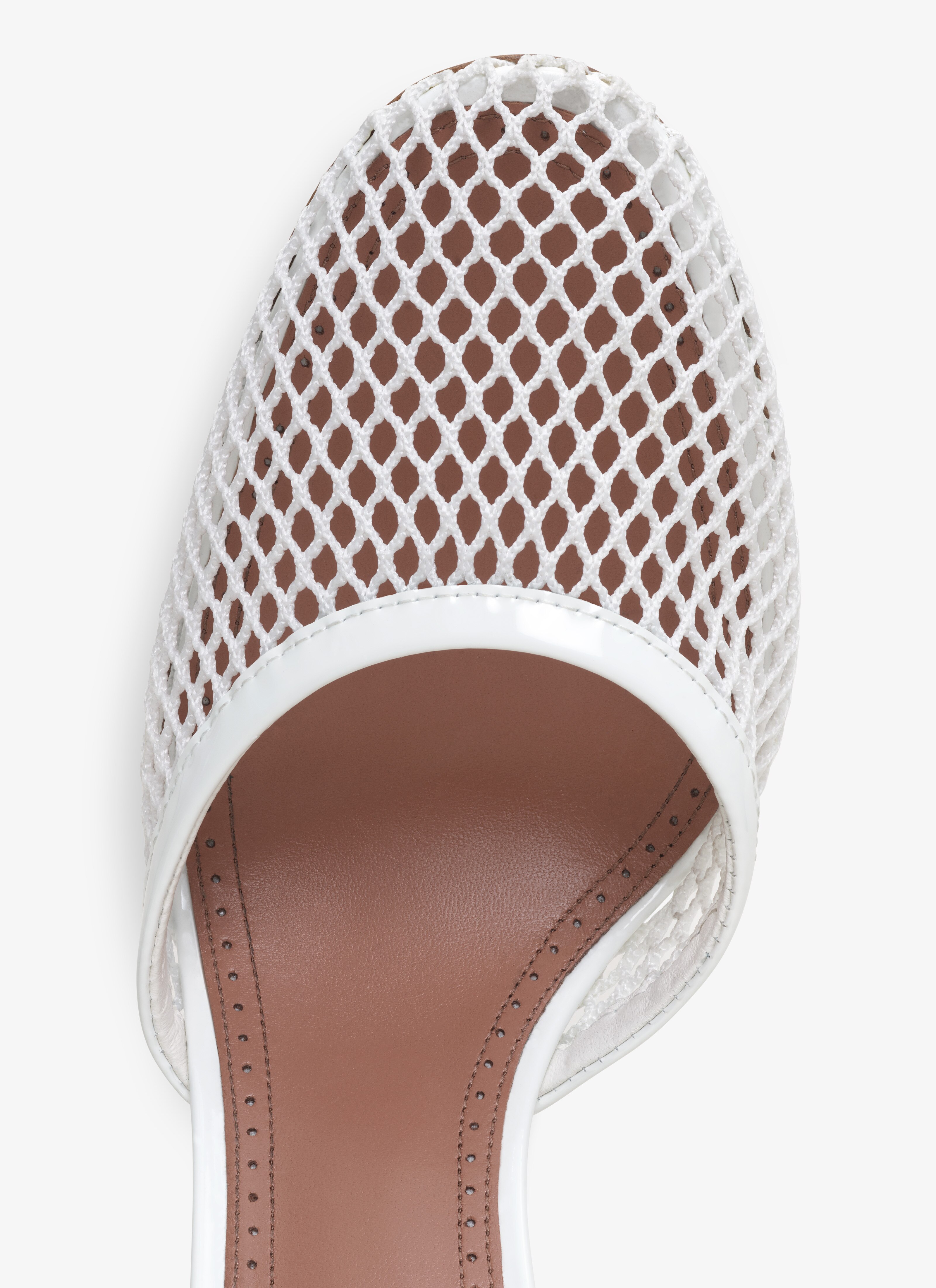 ALAÏA WHITE HIGH FISHNET PUMPS