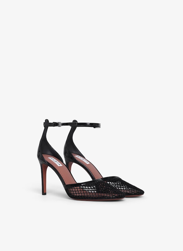 HIGH FISHNET PUMPS ALAÏA BLACK HIGH FISHNET PUMPS