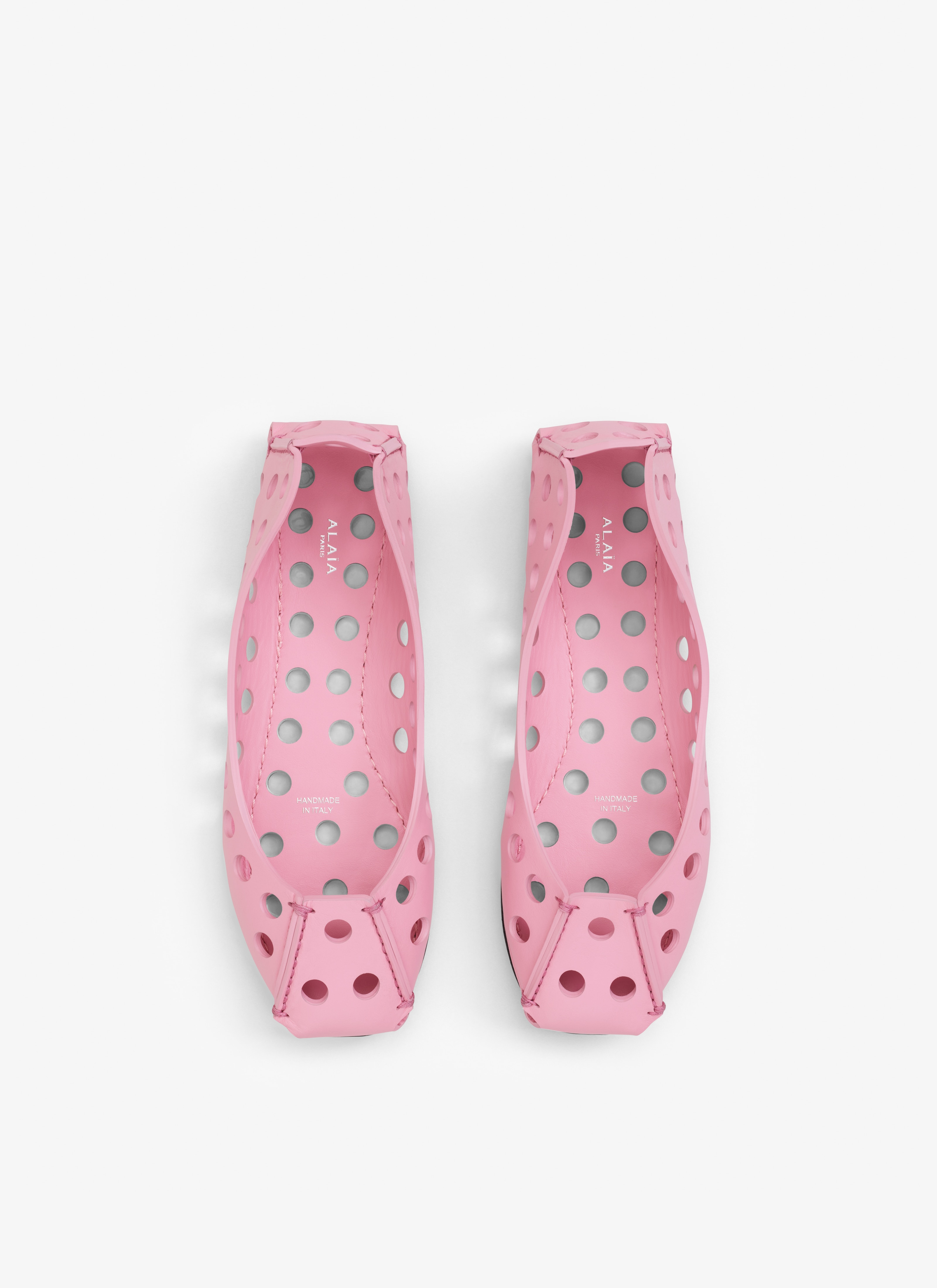 ALAÏA BALLERINE PERFO IN PELLE DI VITELLO CANDY
