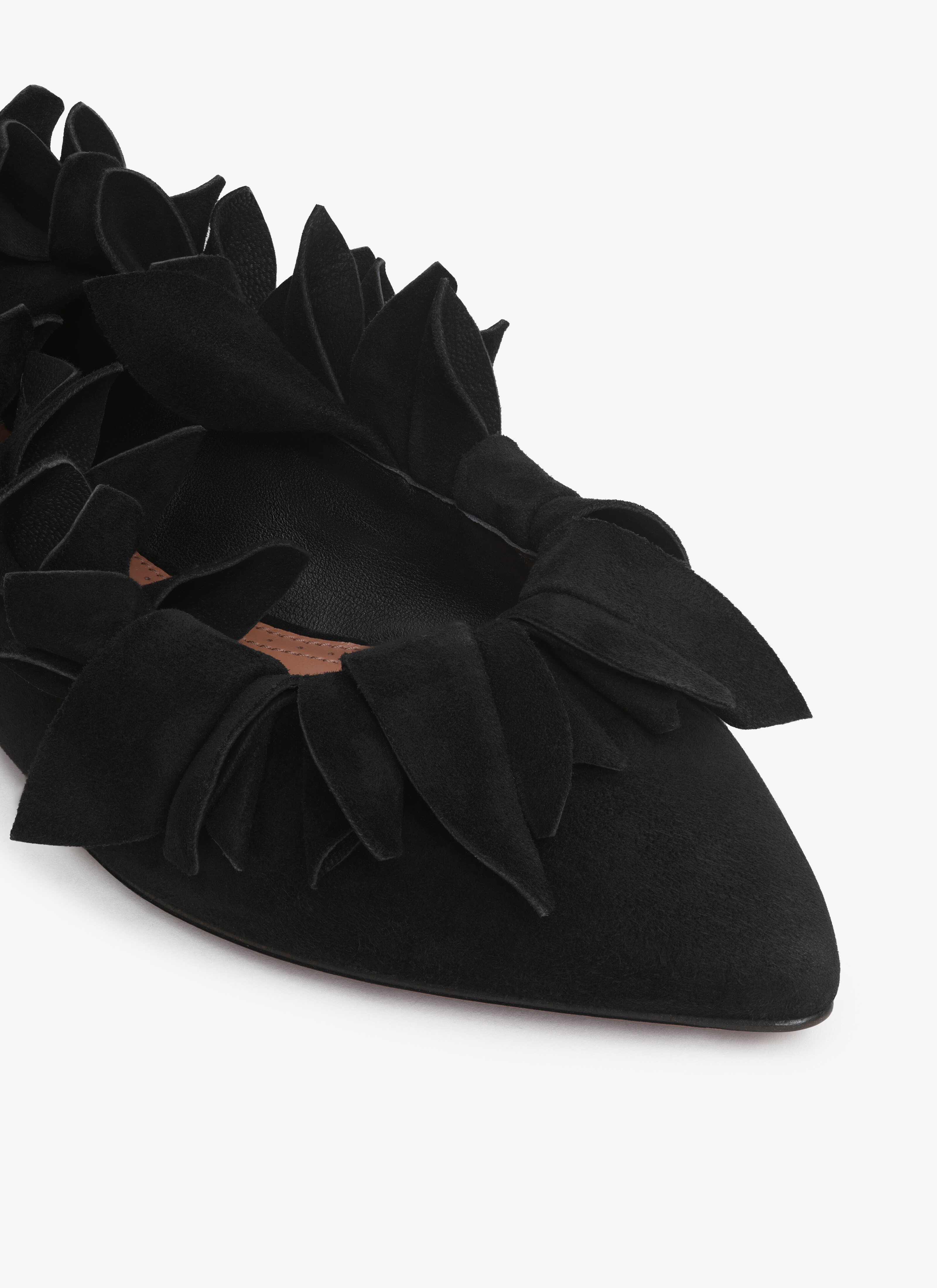 Brown Flats Shoes Women LLASADA SUEDE - Front-Knot Pump