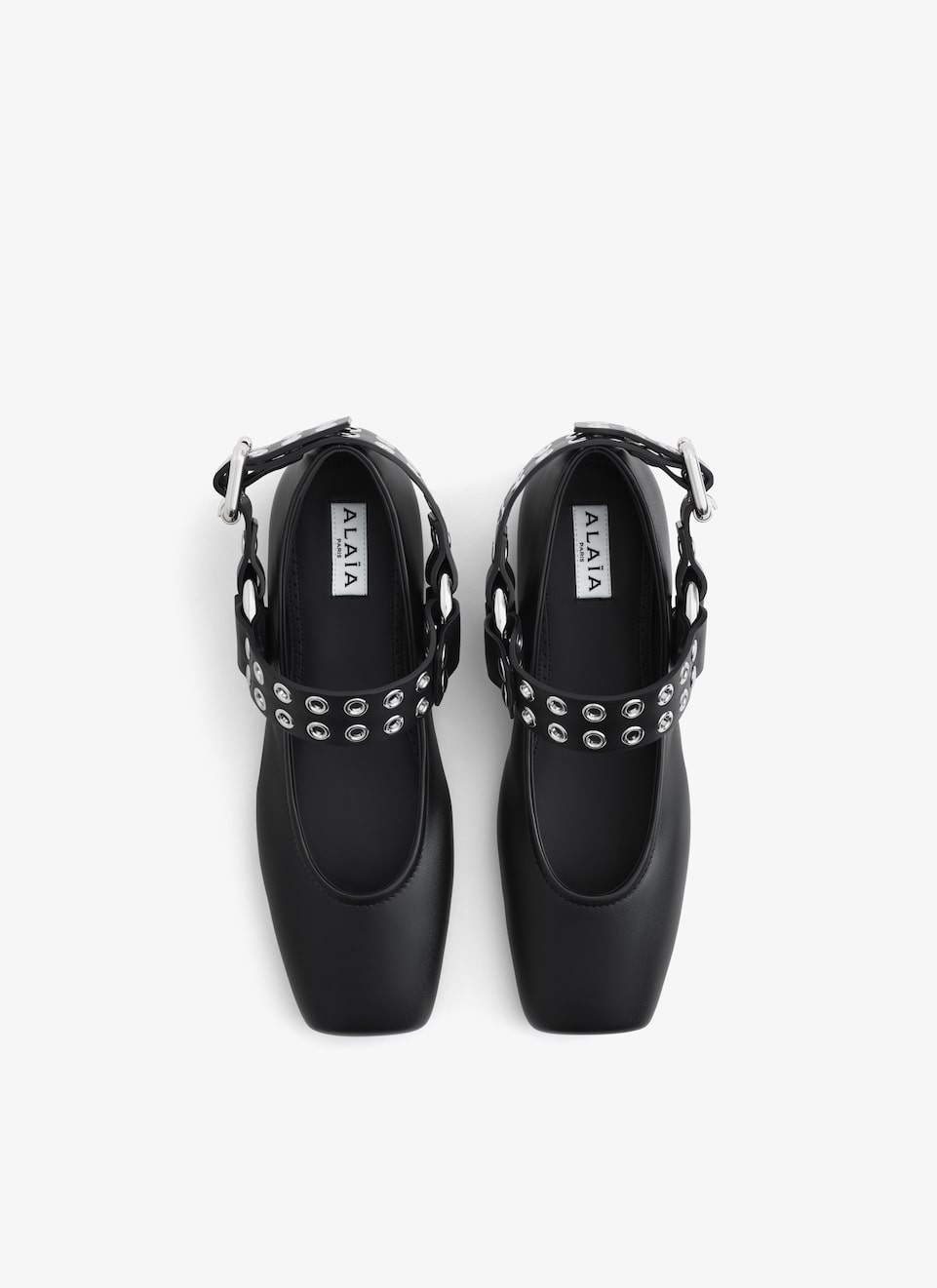 ALAÏA Ballet Flats in Fishnet, Fur | LA BALLERINE | ALAÏA US
