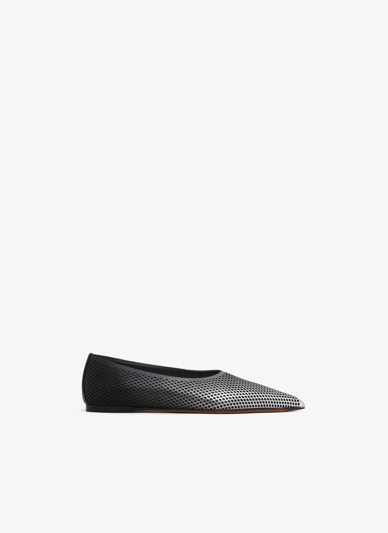 ALAÏA Women's Black/Silver MESH FLATS IN DéGRADé MESH CALFSKIN | ALAÏA AR