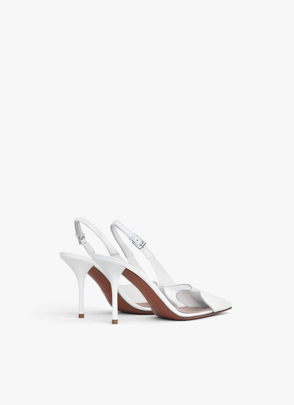 LE CŒUR SLINGBACKS IN PATENT CALFSKIN ALAÏA WHITE LE CŒUR SLINGBACKS IN PATENT CALFSKIN